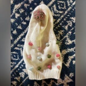 Dog hoodie with pom poms XS